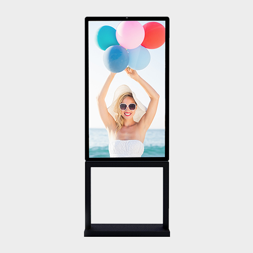 IP66 floor stand ultra thin outdoor digital signage