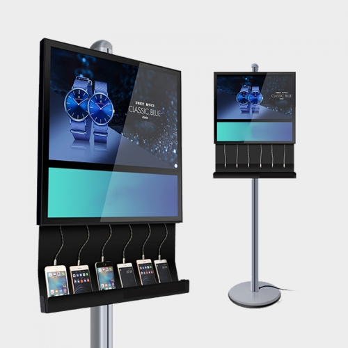 Dual Screen Wired Charging Station Digital Signage