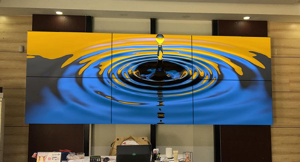 Samsung project—2x3 55inch 1.7mm LCD video wall